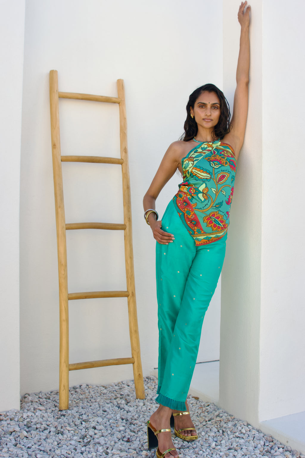 Banarasi Cropped Ankle Pants