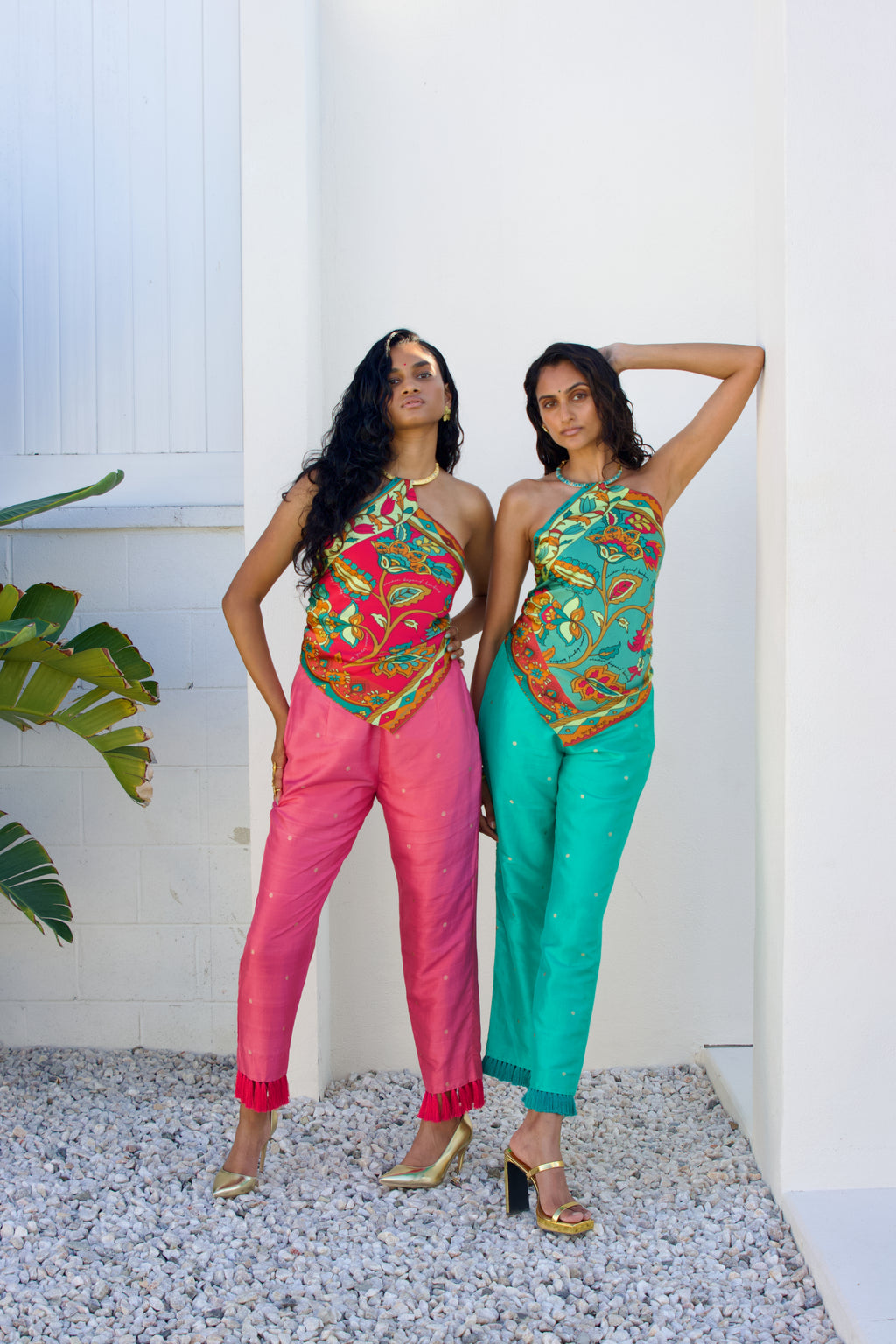 Banarasi Cropped Ankle Pants