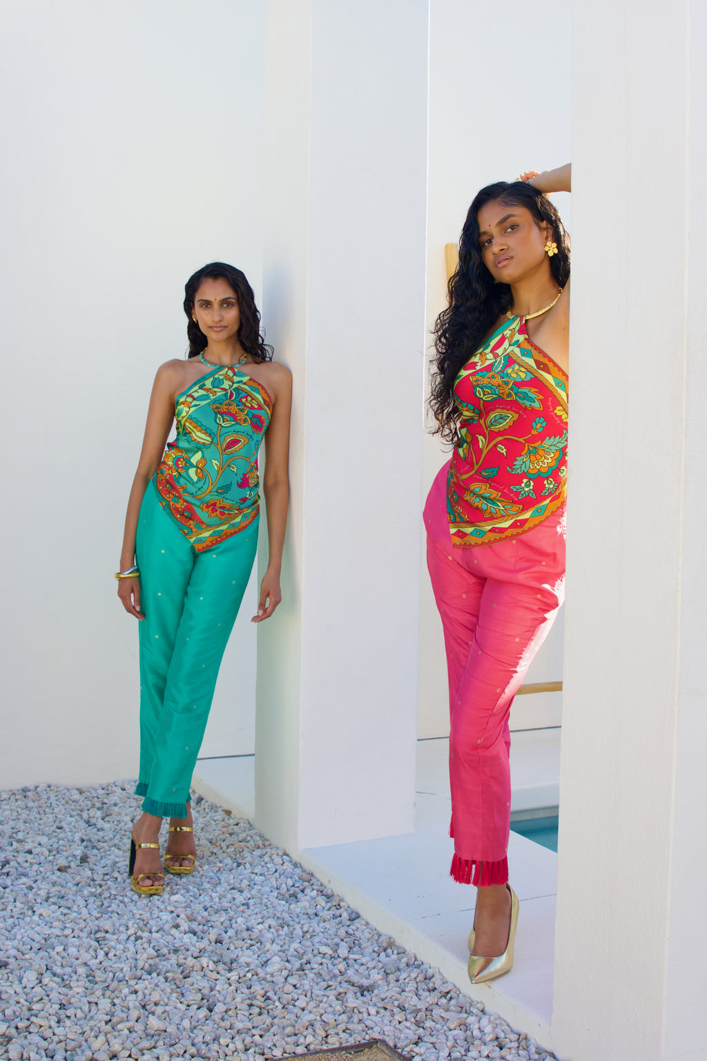 Banarasi Cropped Ankle Pants