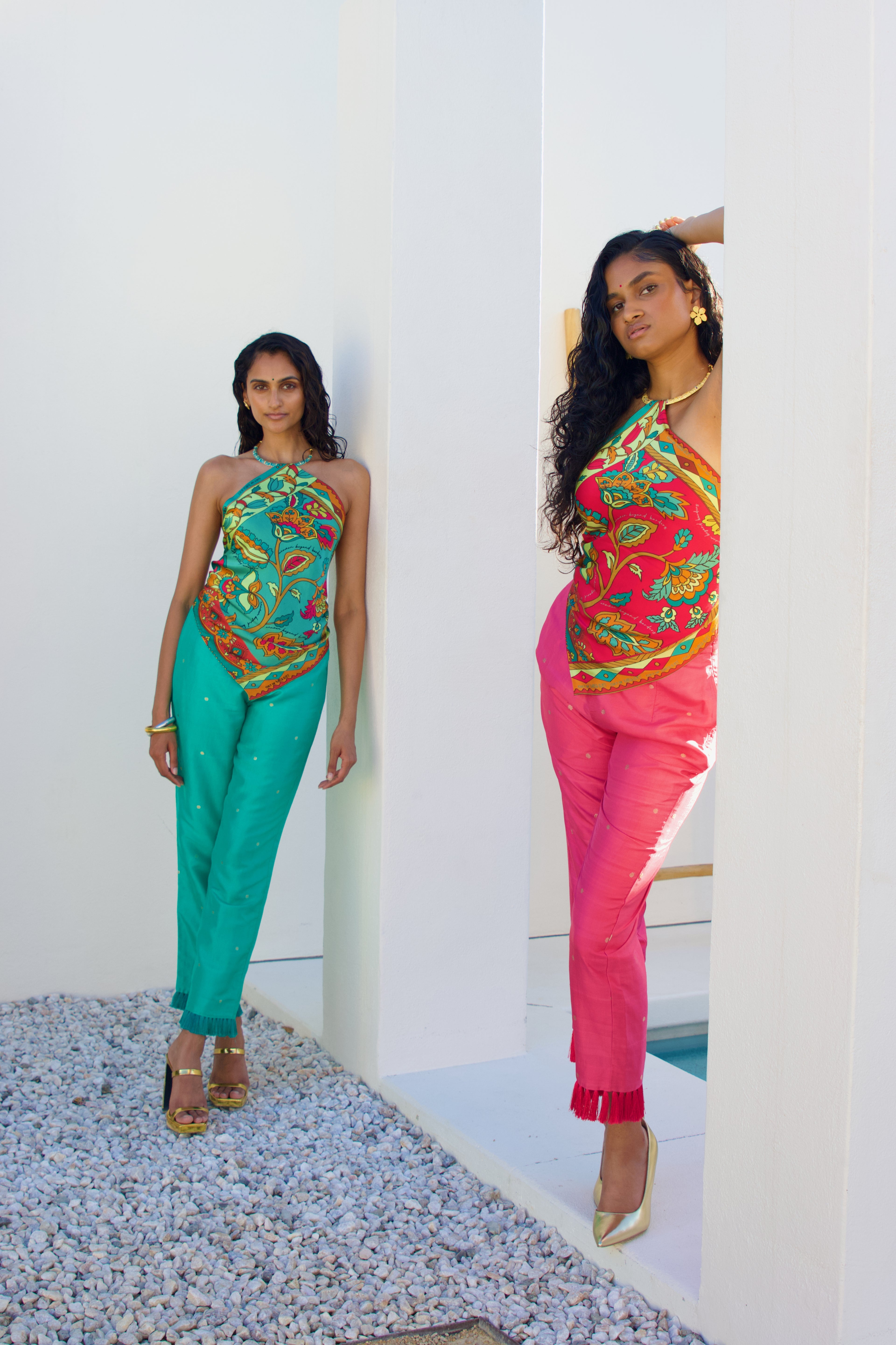 Banarasi Cropped Ankle Pants