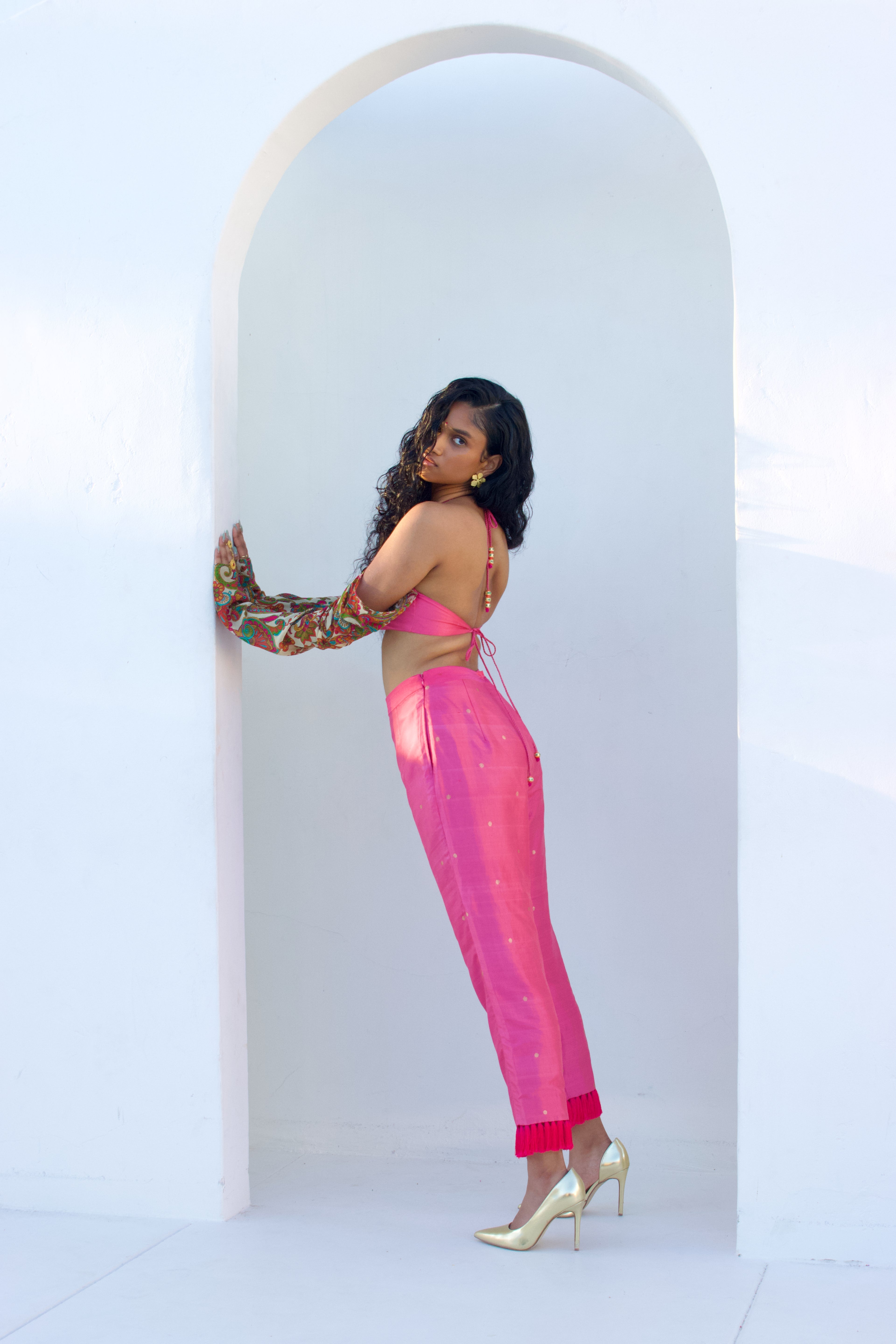 Banarasi Cropped Ankle Pants