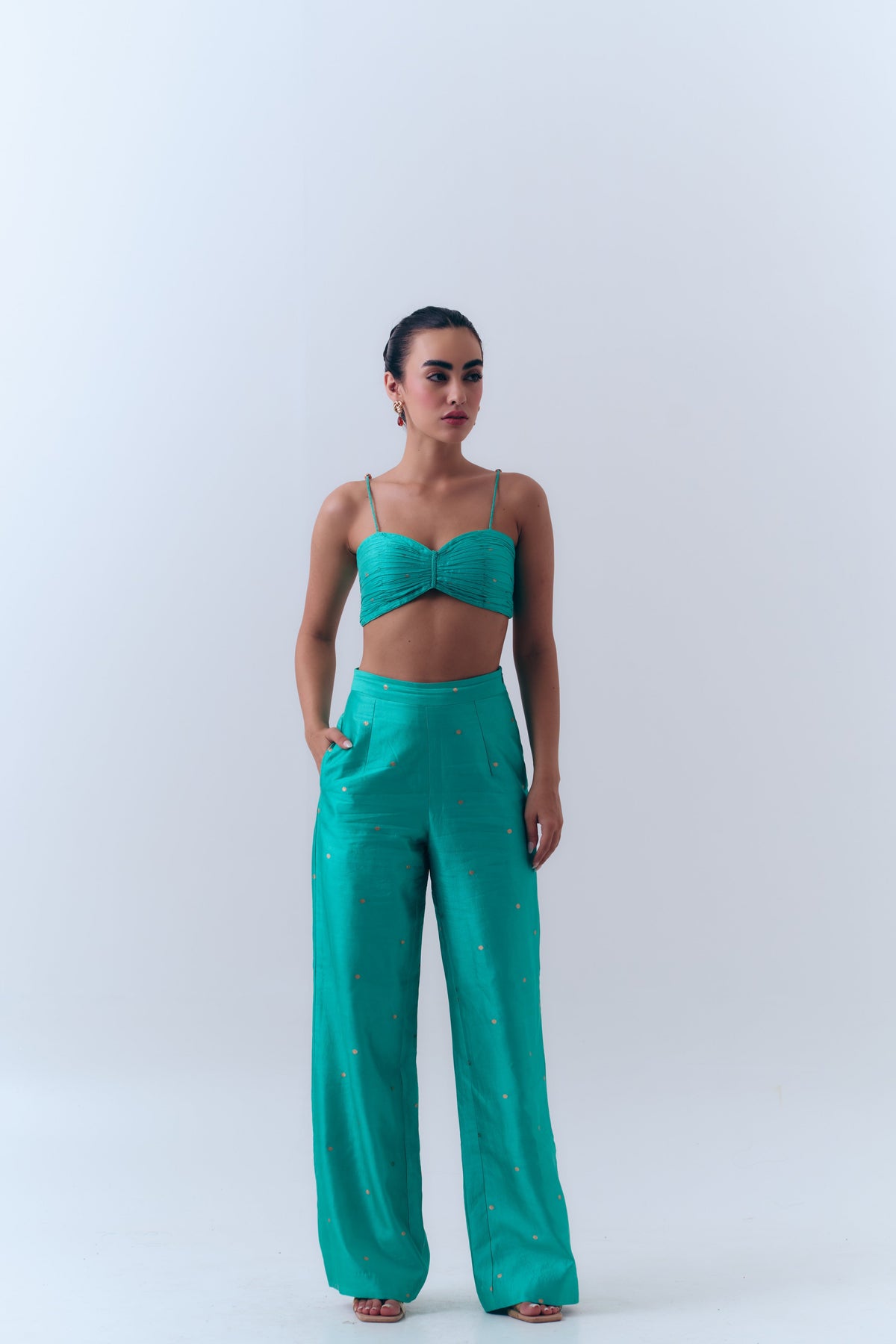 Handwoven Banarasi Wide Leg Pants