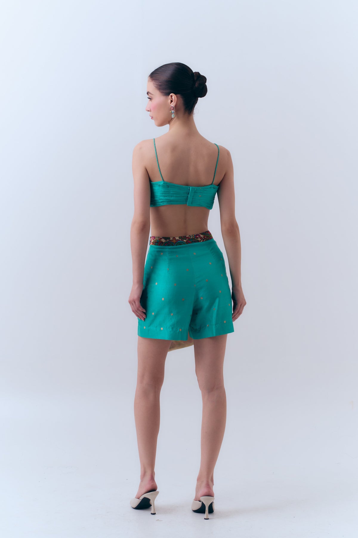 Handwoven Banarasi Pleated Bra Top
