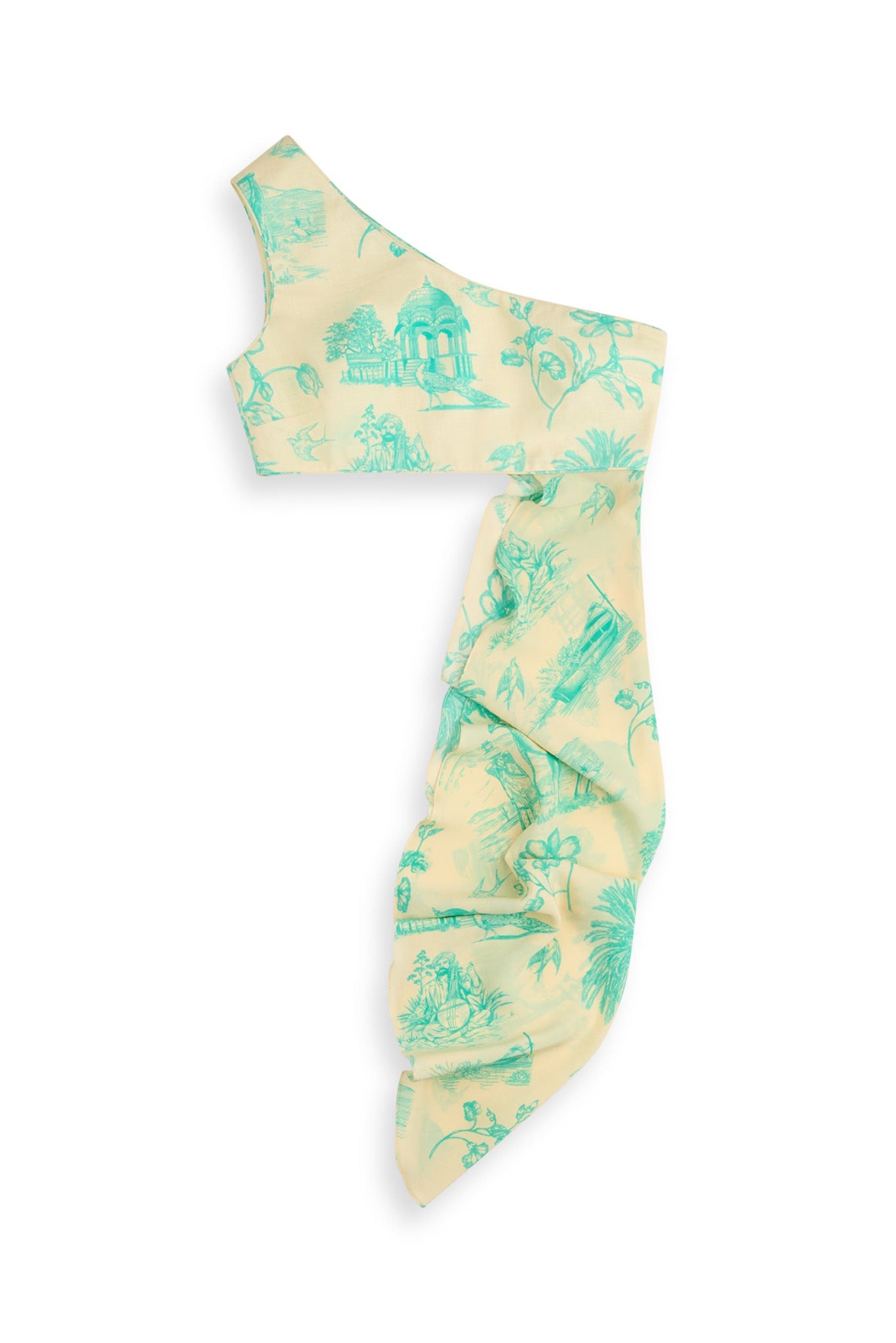 Daydreams One-Shoulder Drape Blouse