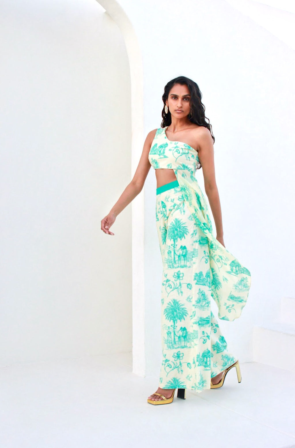 Daydreams One-Shoulder Drape Blouse