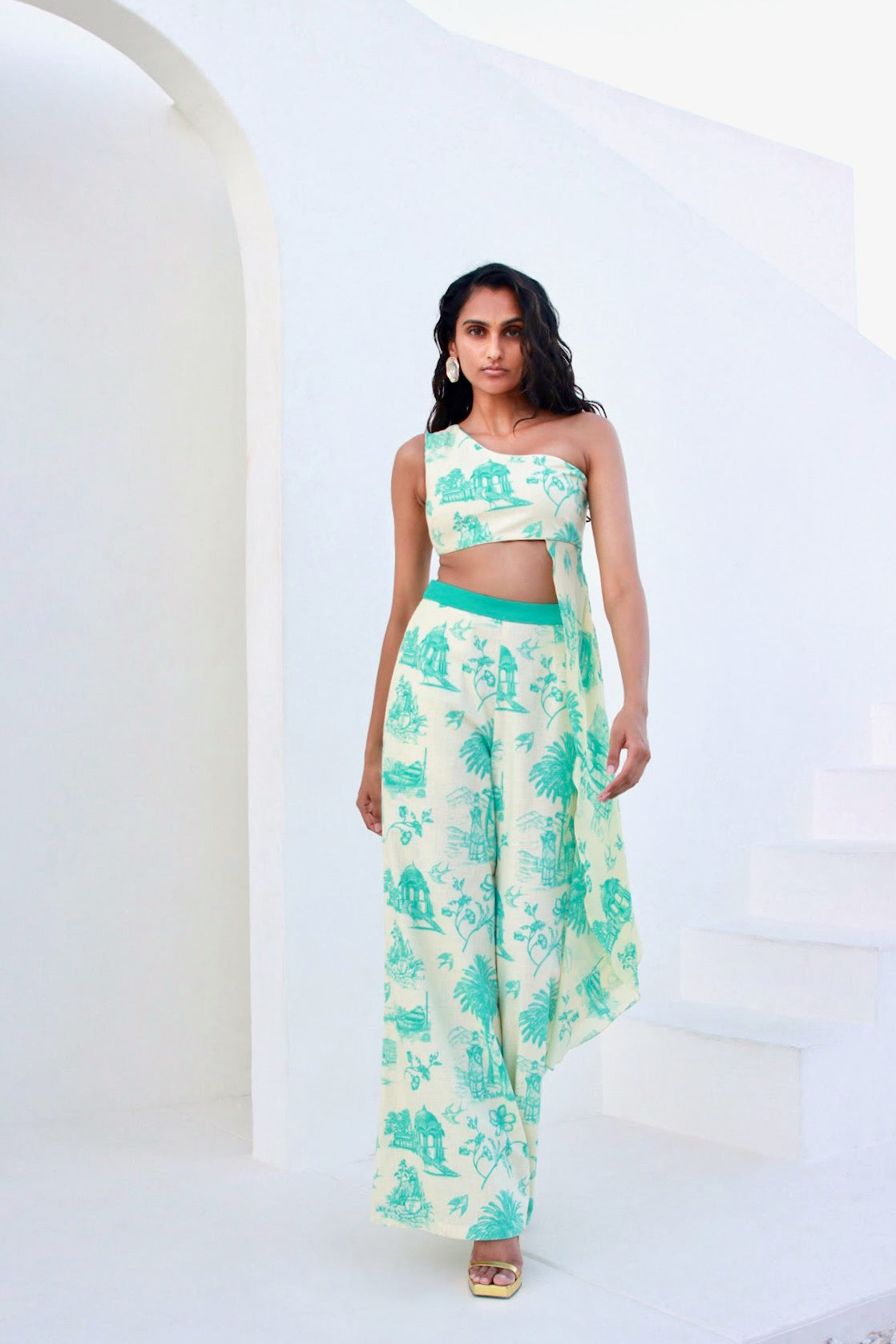 Daydreams One-Shoulder Drape Blouse