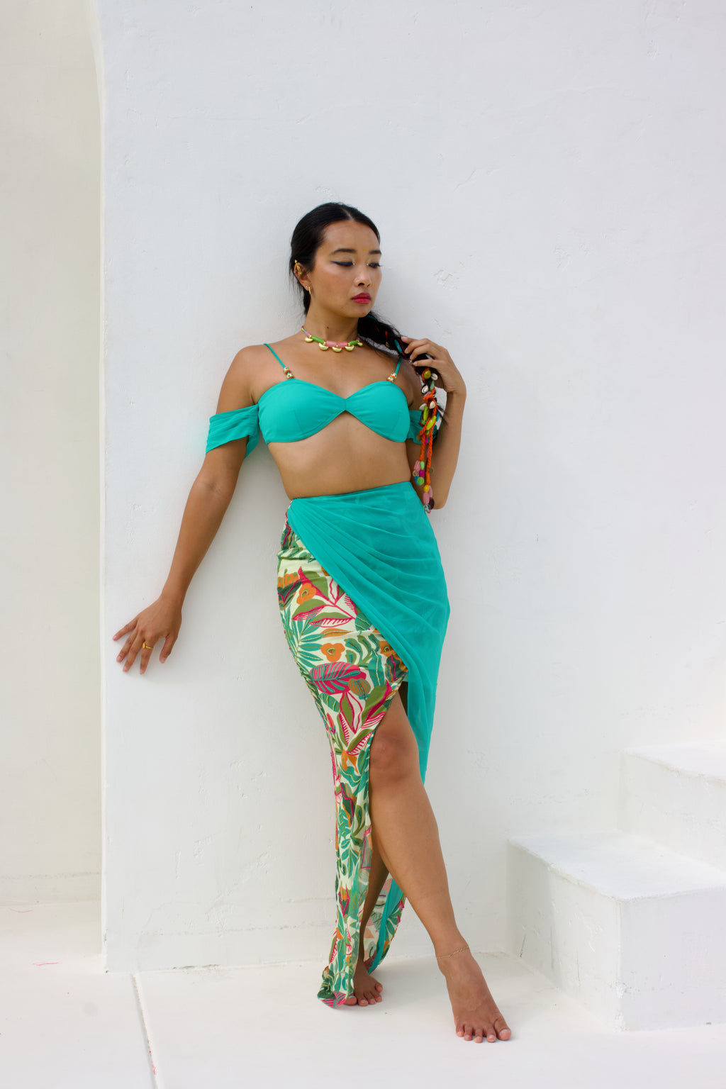 Tropical Split Skirt