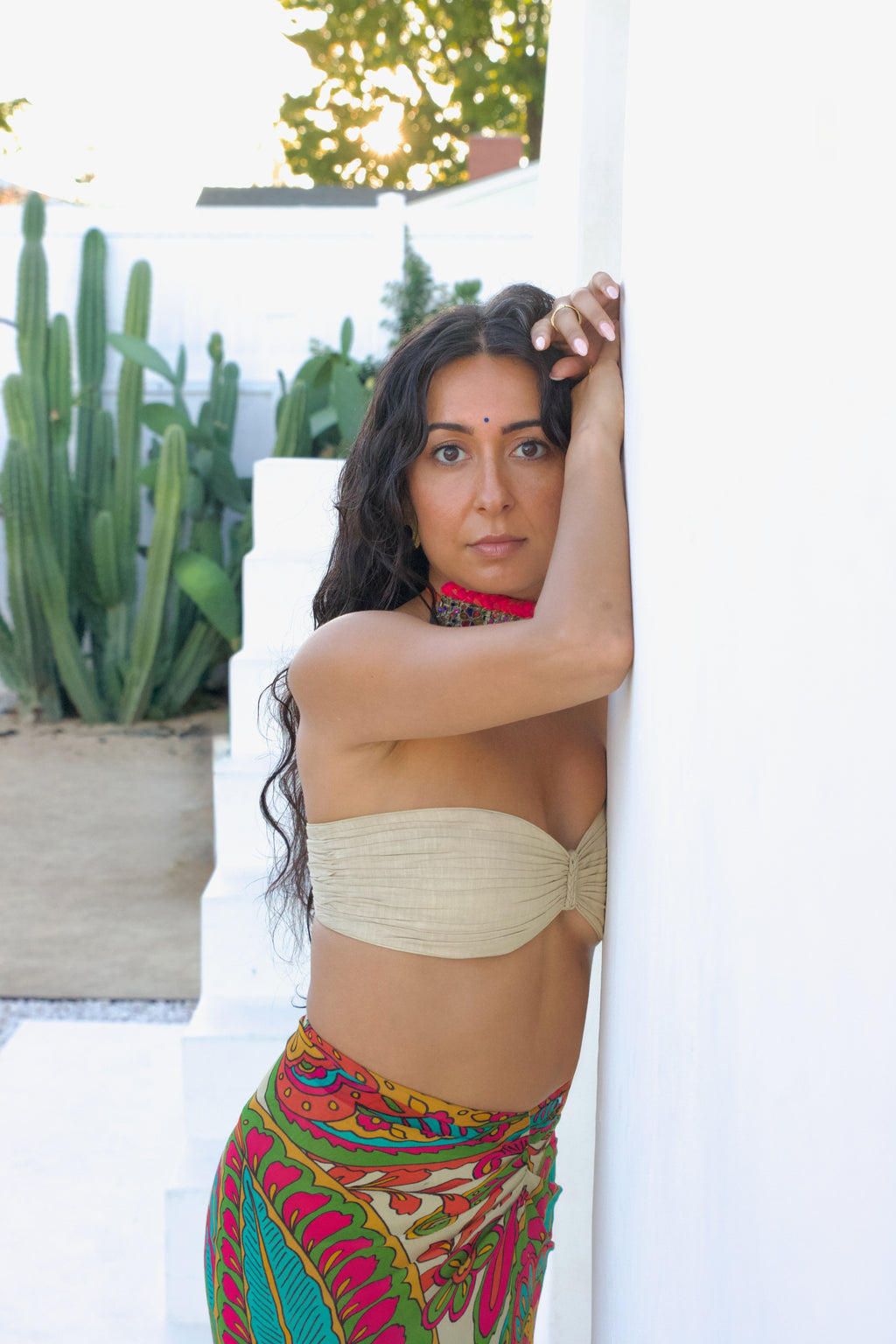 Pegah Paisley Printed Silk Skirt