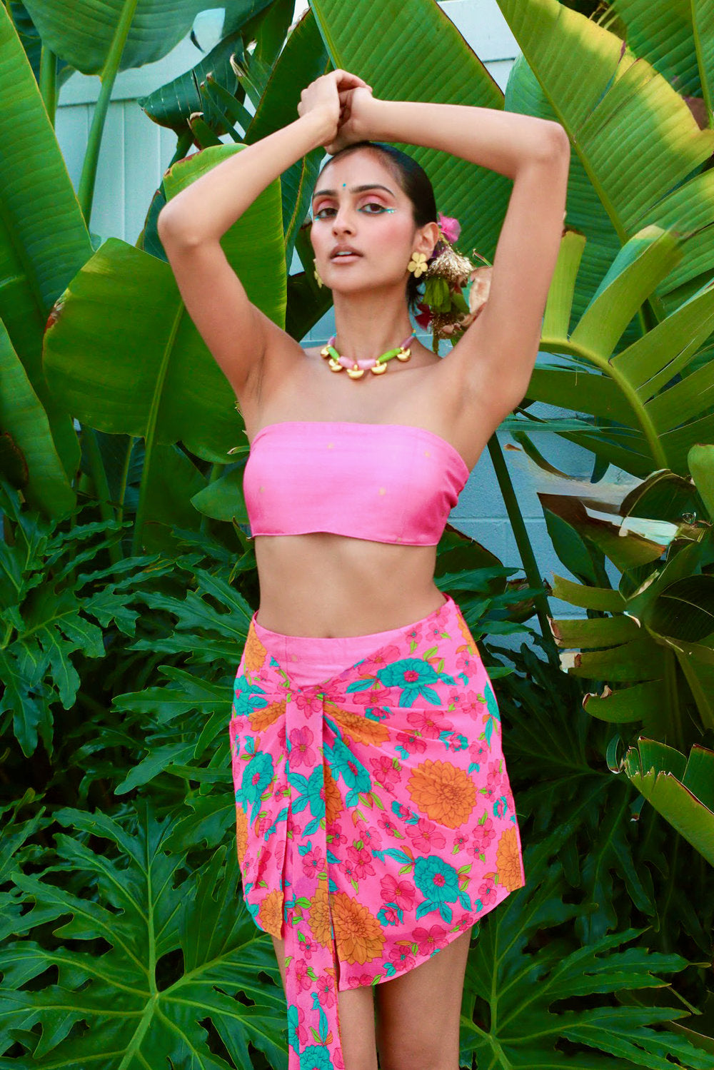 Bloom Wrap Banarasi Skirt