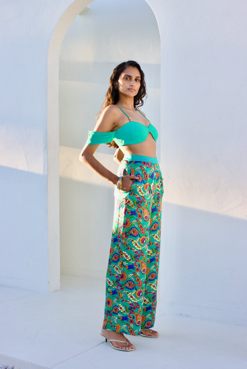 Namratha Printed Silk Pants