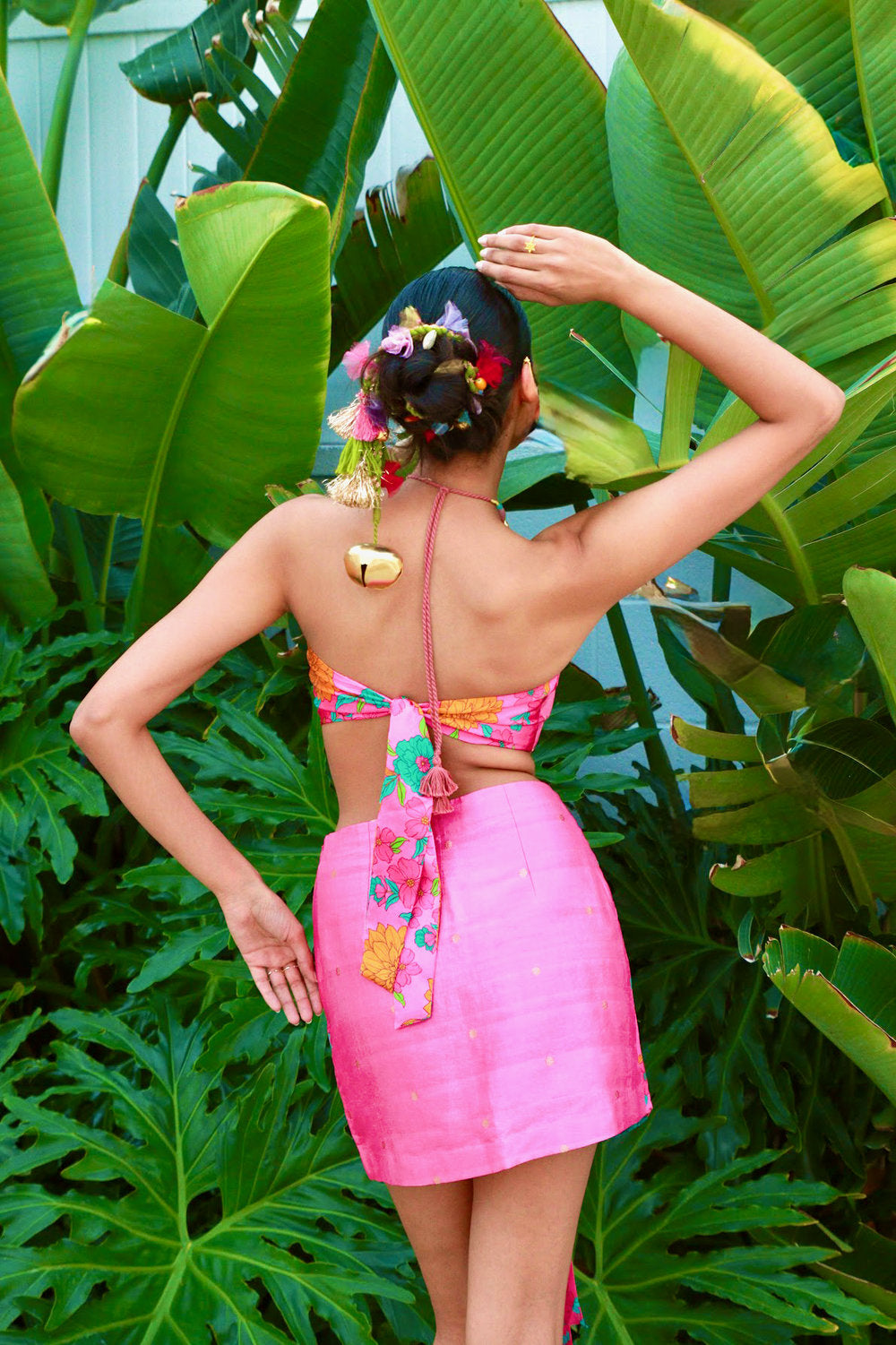 Bloom Wrap Banarasi Skirt