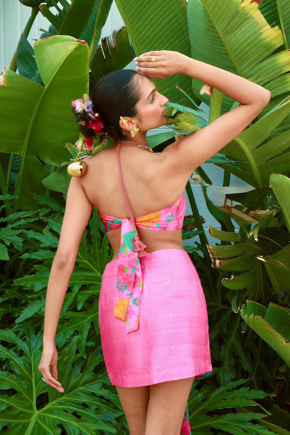 Bloom Wrap Banarasi Skirt