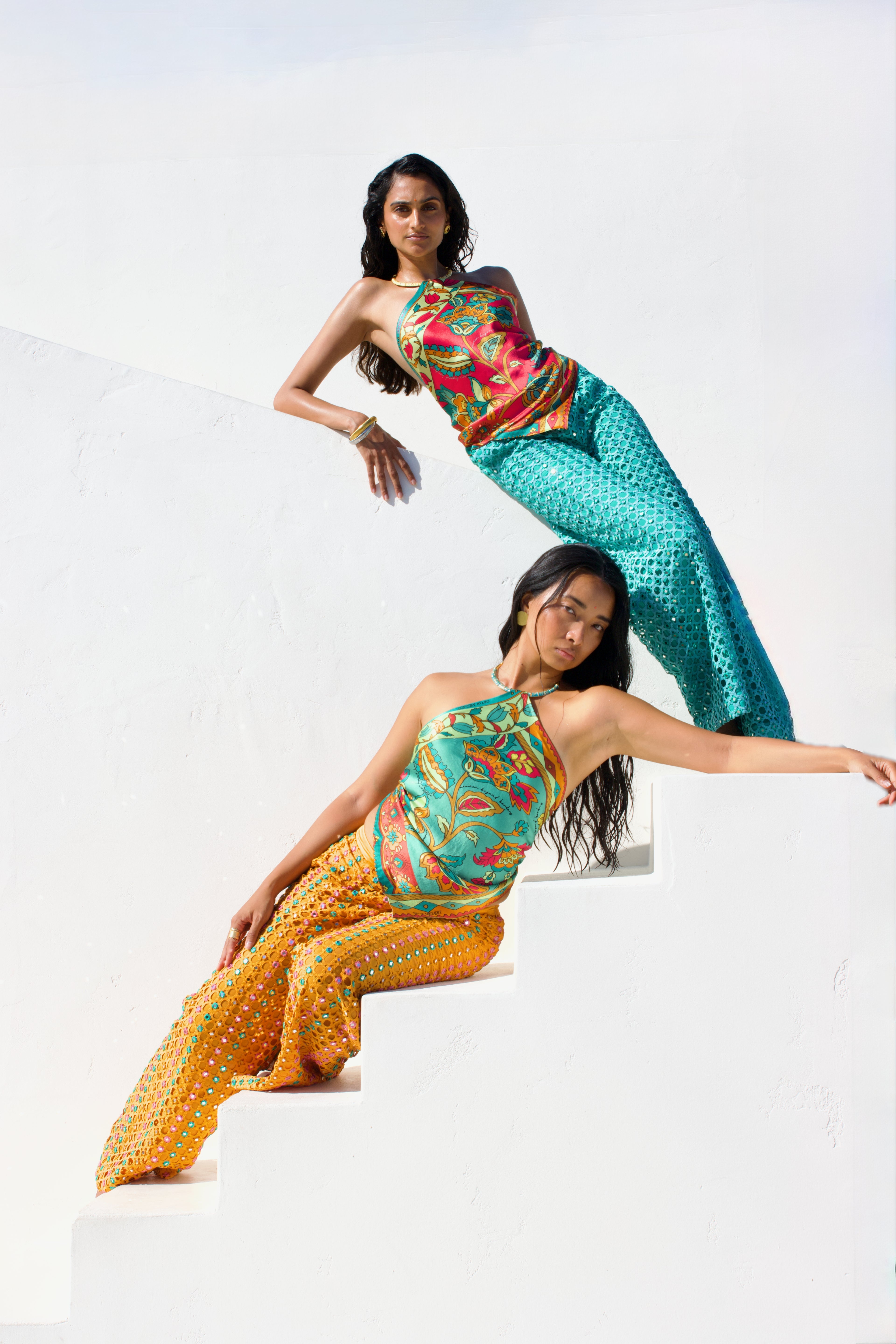 Meenakari Silk Scarf Top