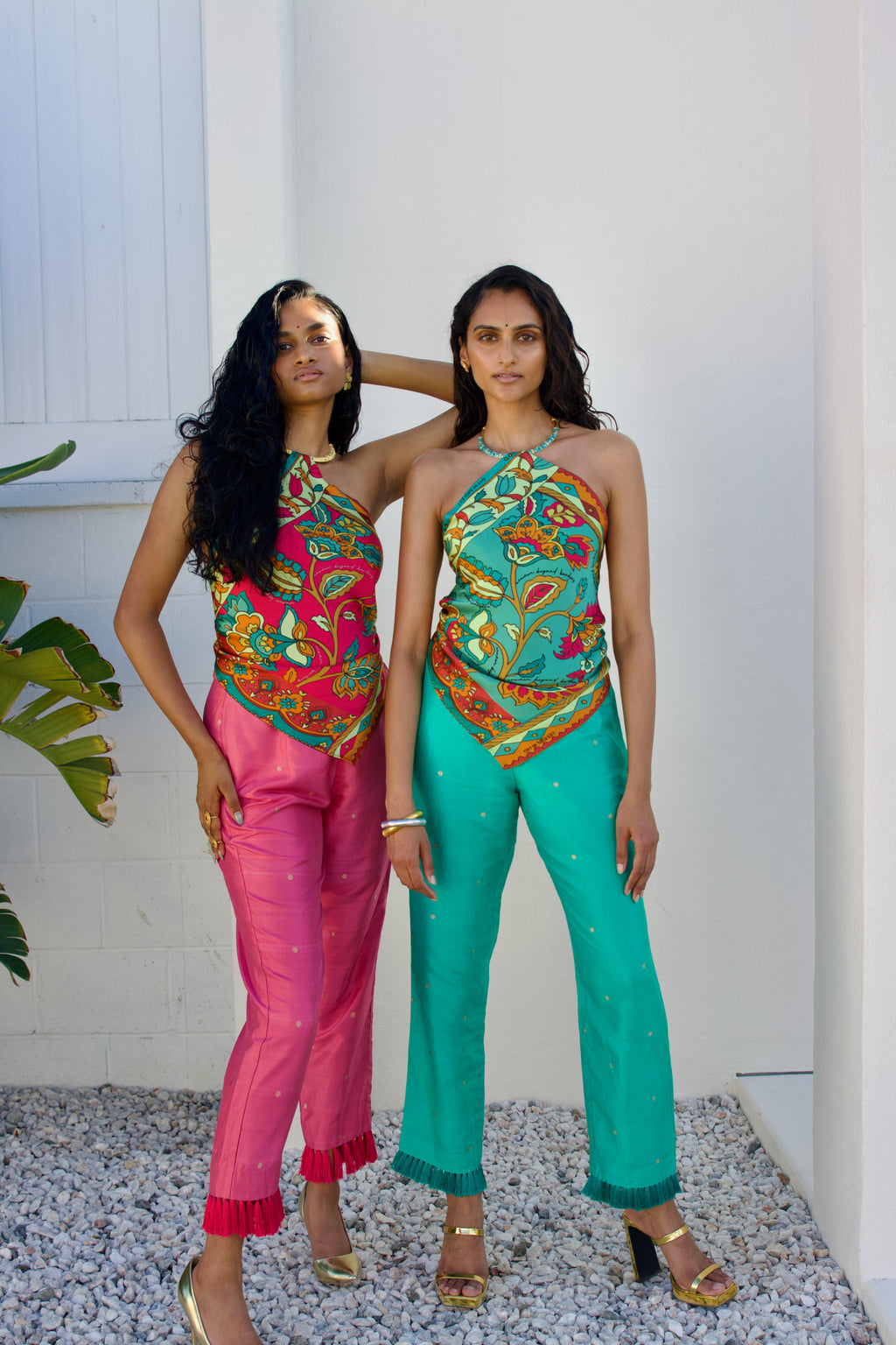 Meenakari Silk Scarf Top