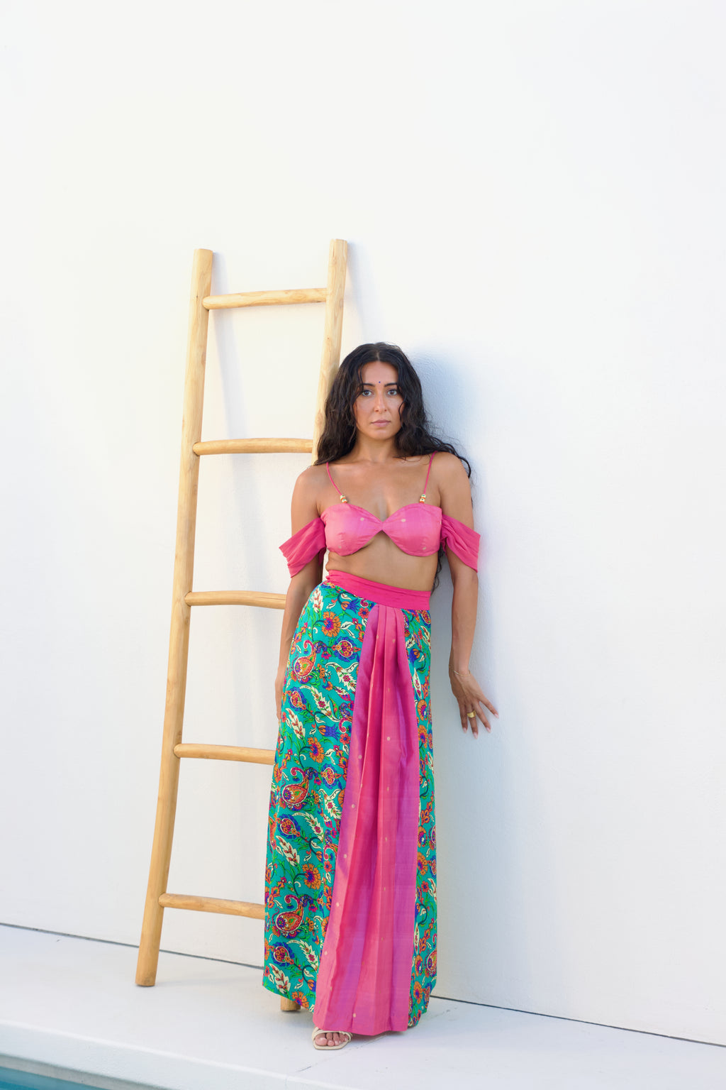 Namratha Pleated Banarasi Silk Skirt