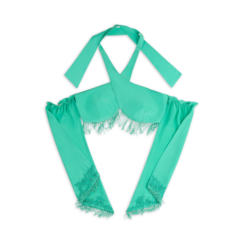 Dua Embroidered Sleeve Top