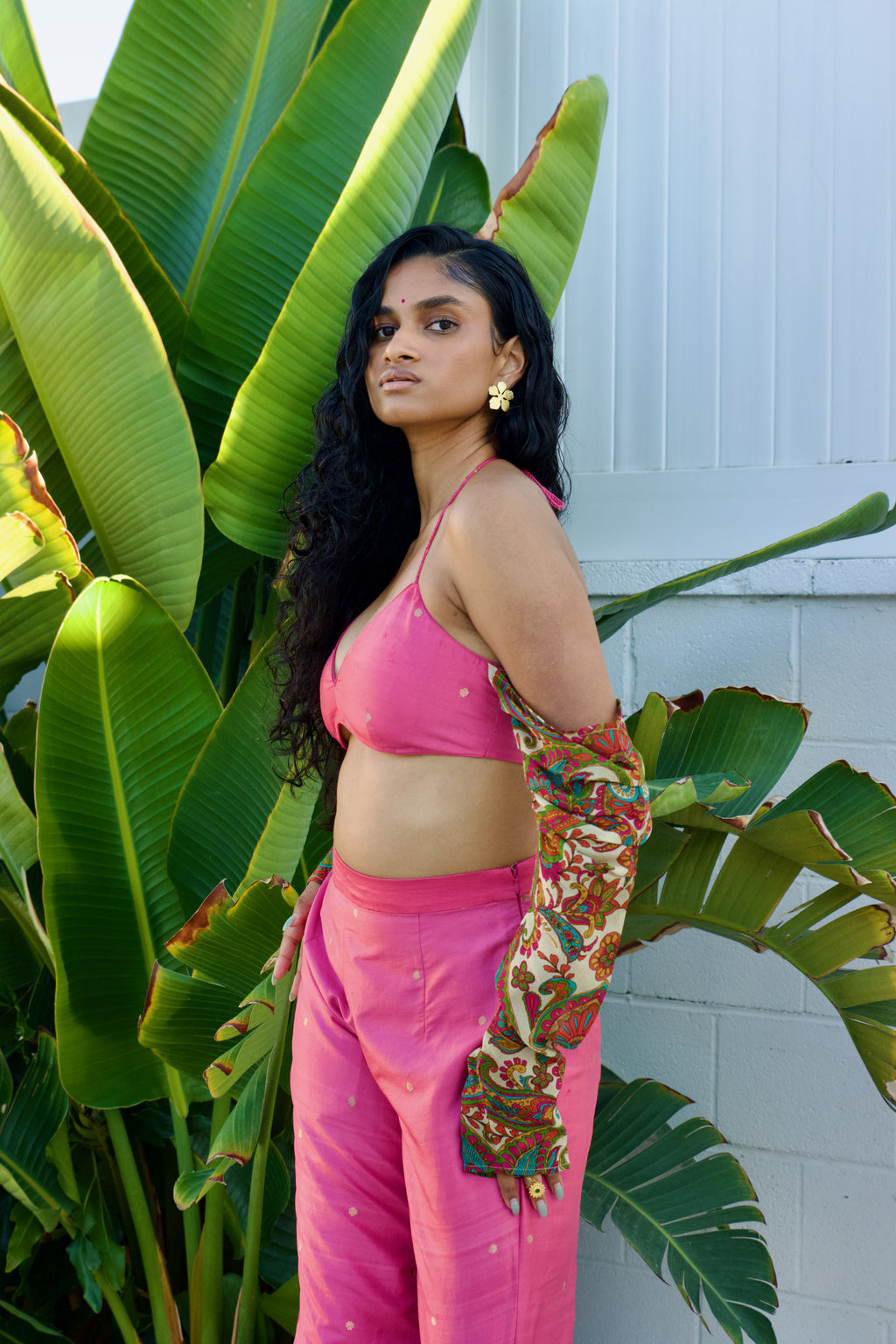 Paisley Cold Shoulder Halter Top