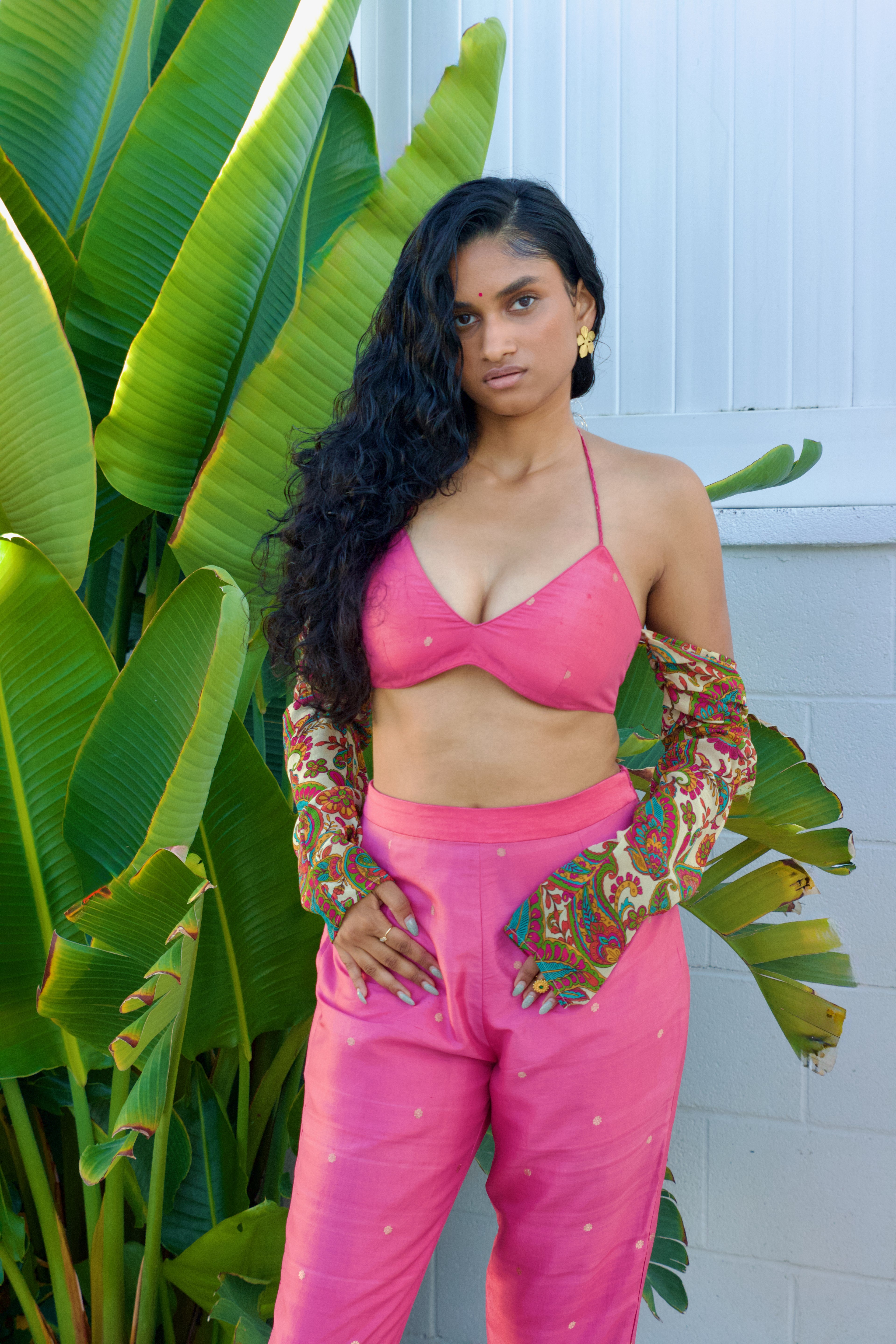 Paisley Cold Shoulder Halter Top