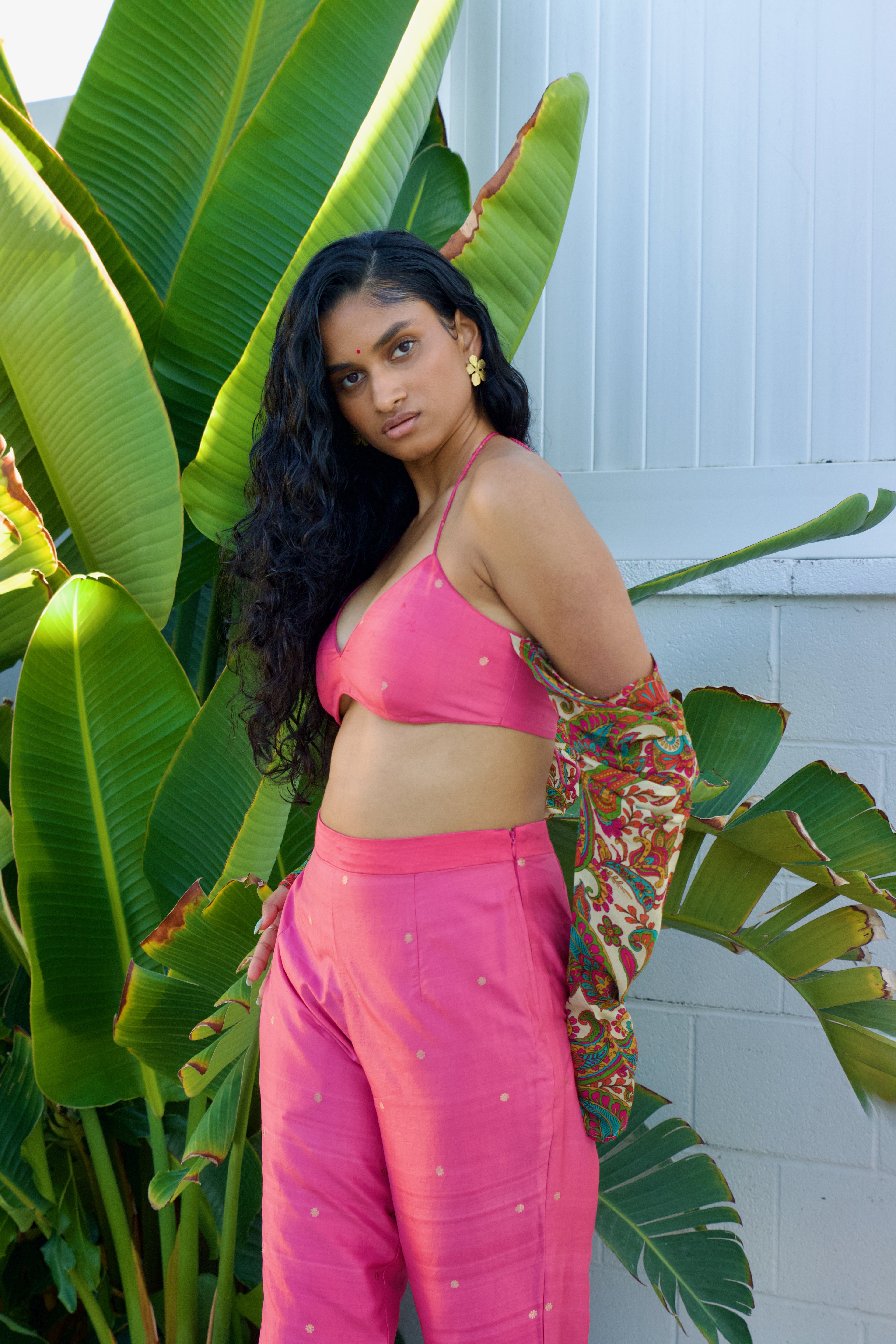 Paisley Cold Shoulder Halter Top