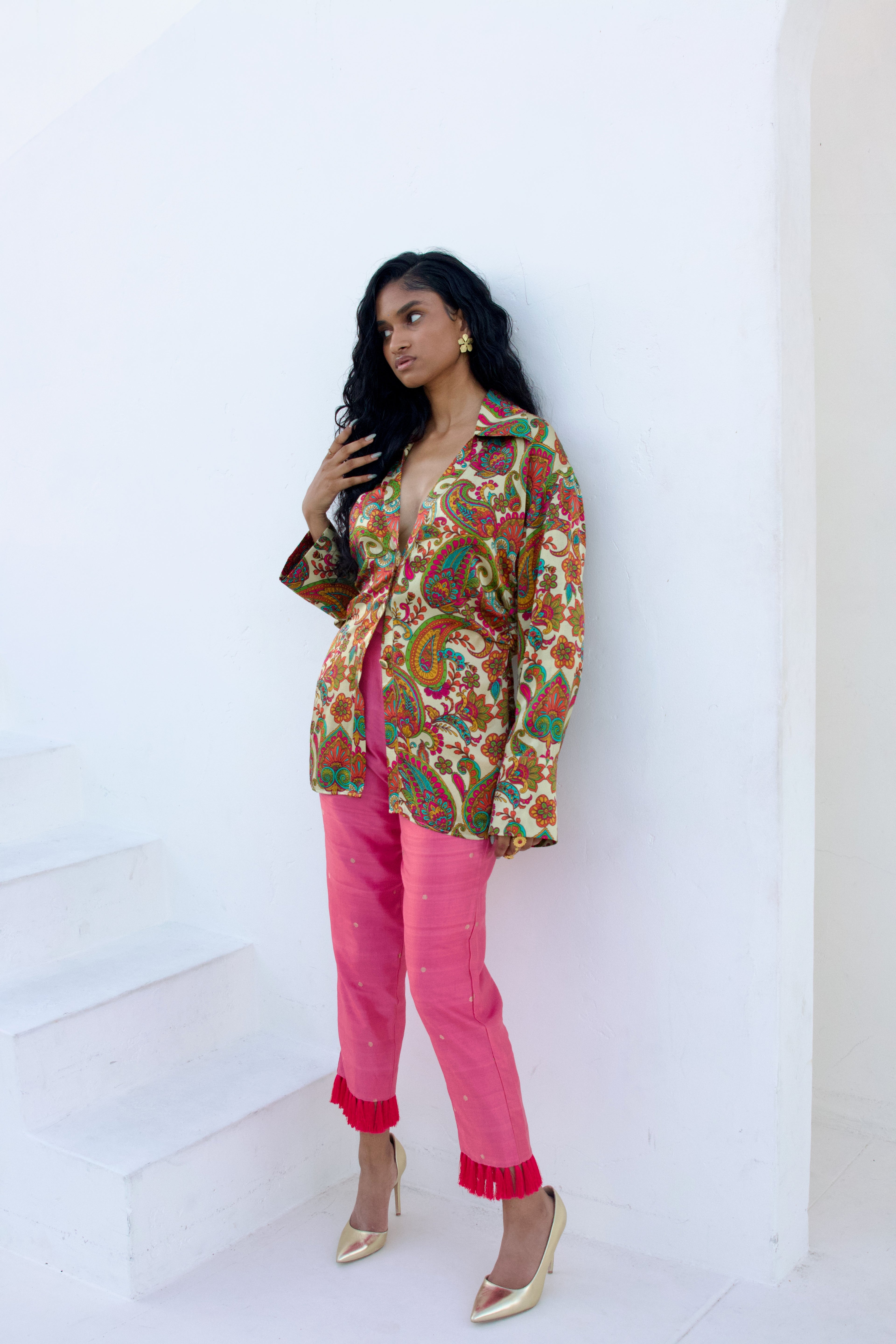 Paisley Silk Button Down