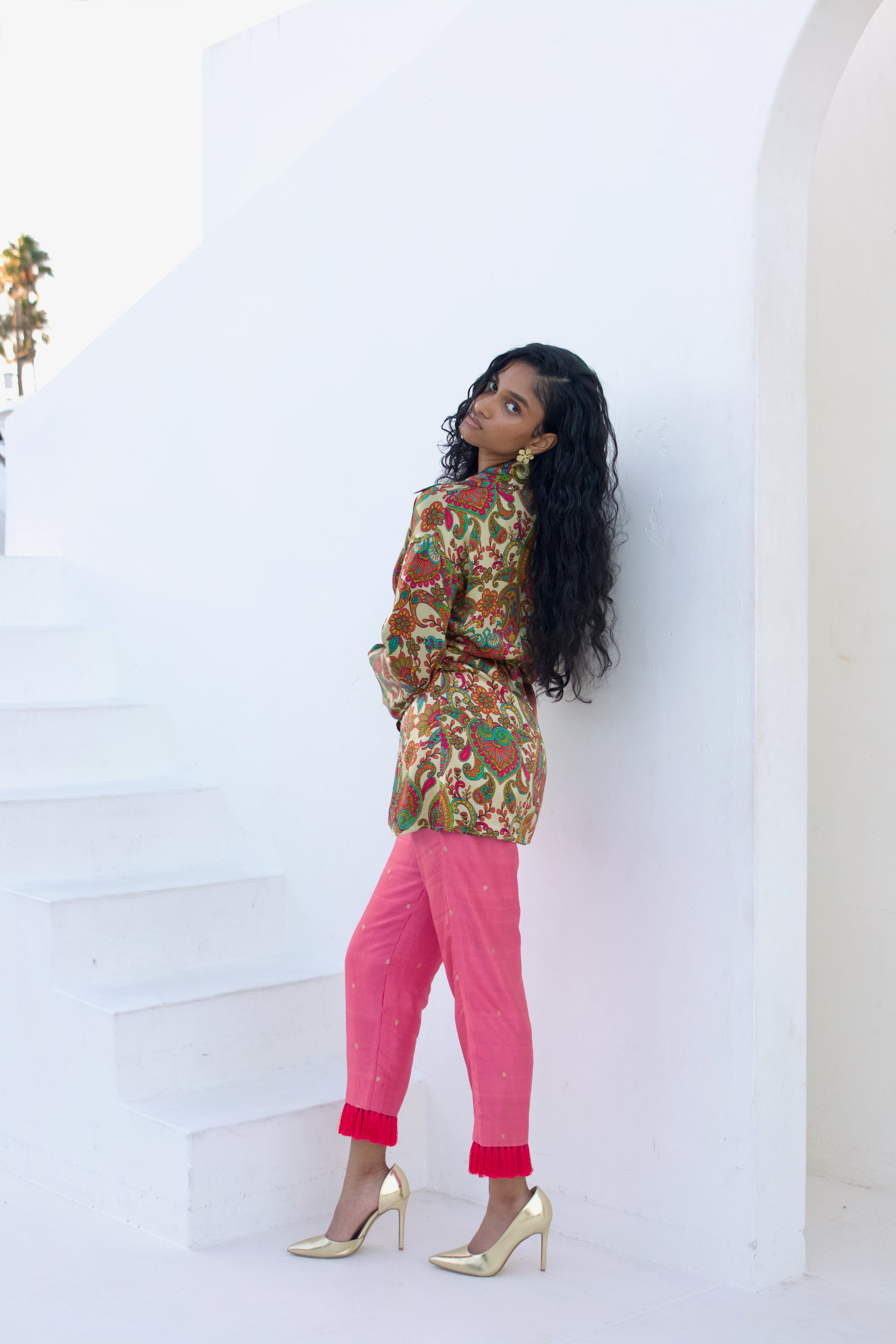 Paisley Silk Button Down