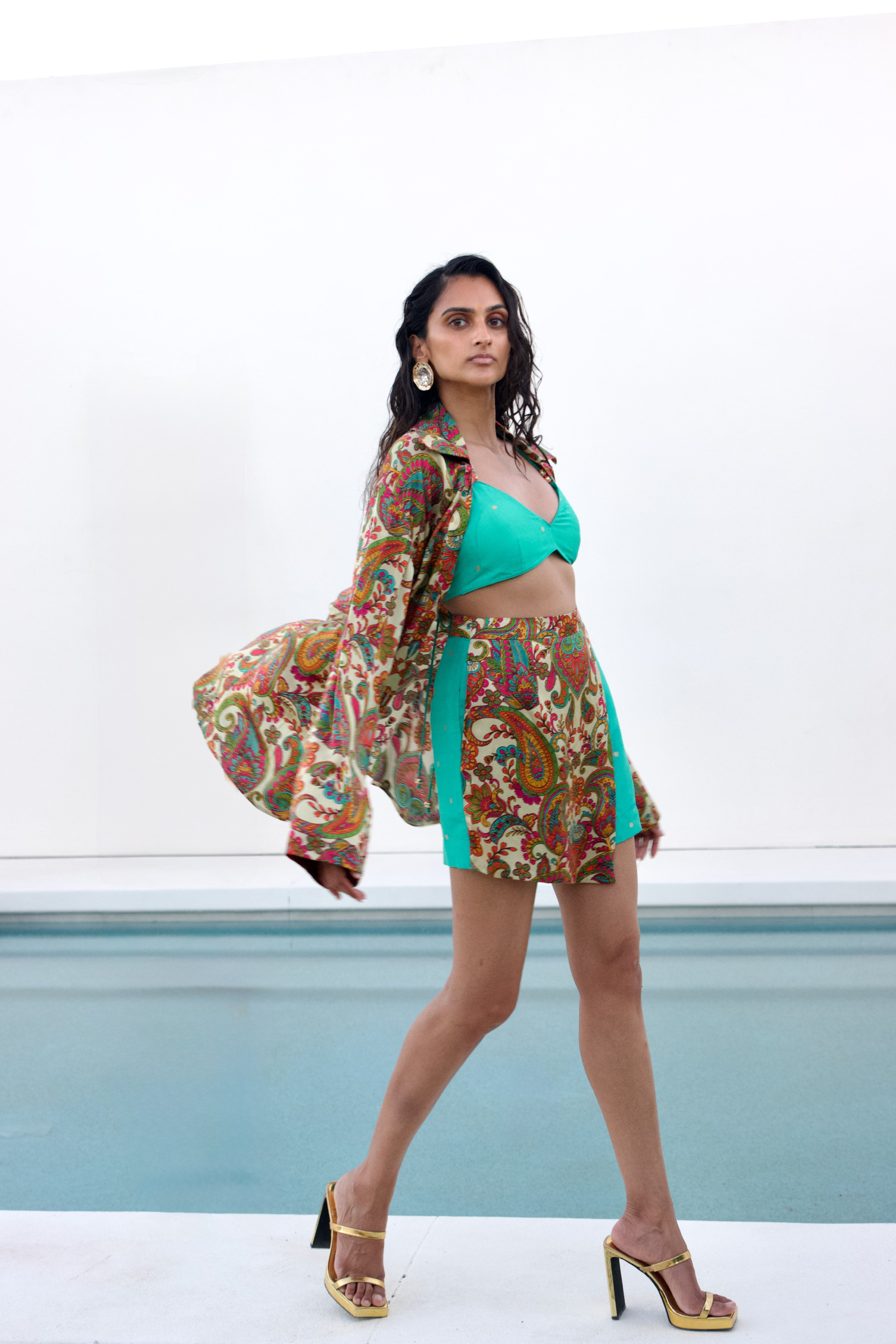 Paisley Silk Button Down