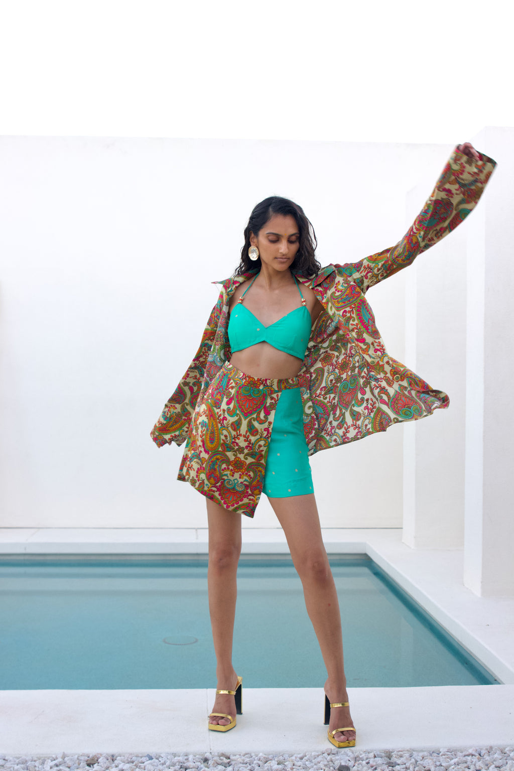 Paisley Silk Button Down