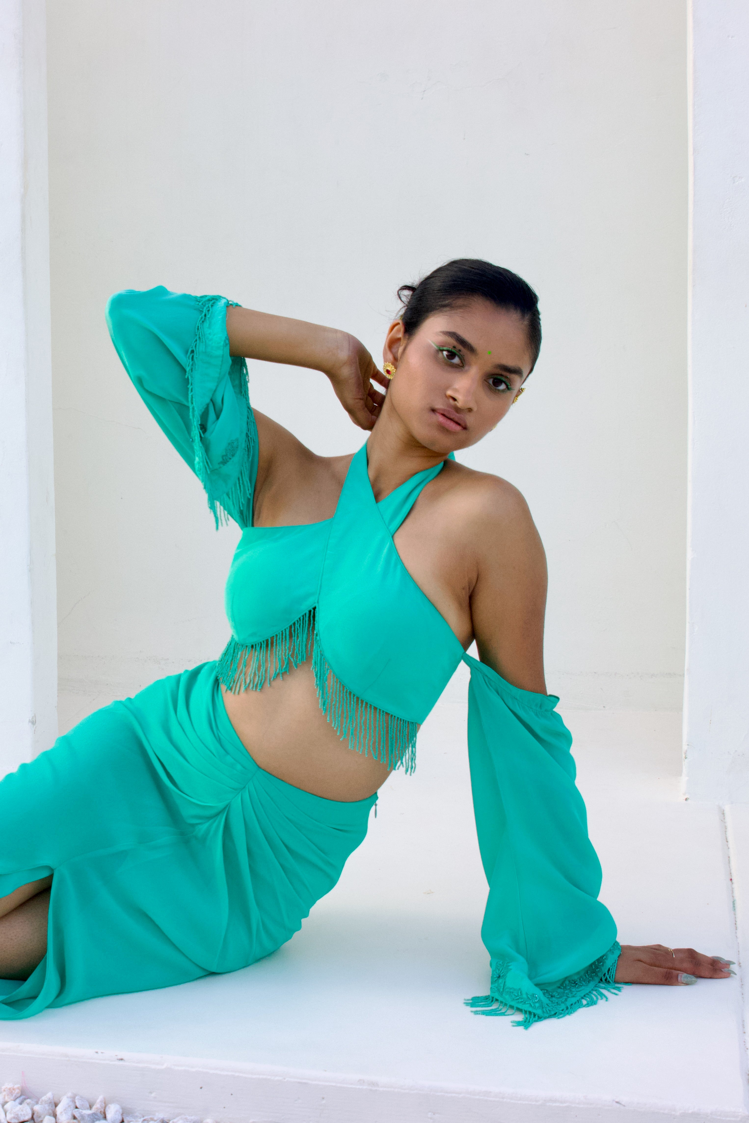 Dua Embroidered Sleeve Top