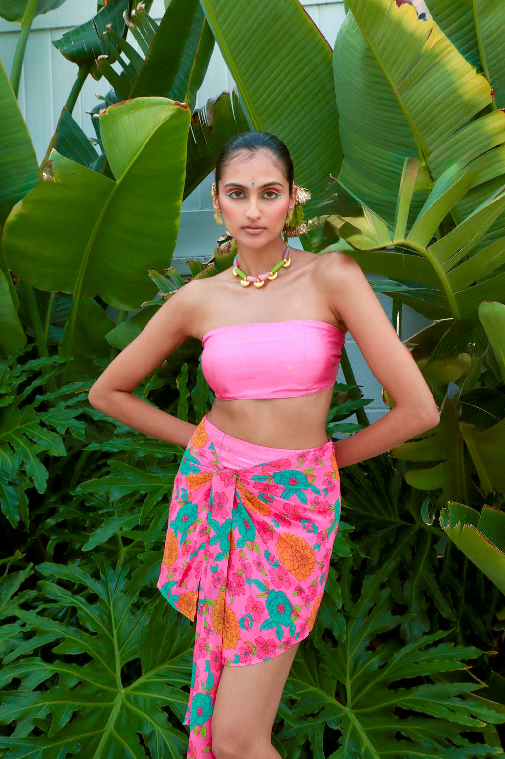 Bloom Strapless Tie Top