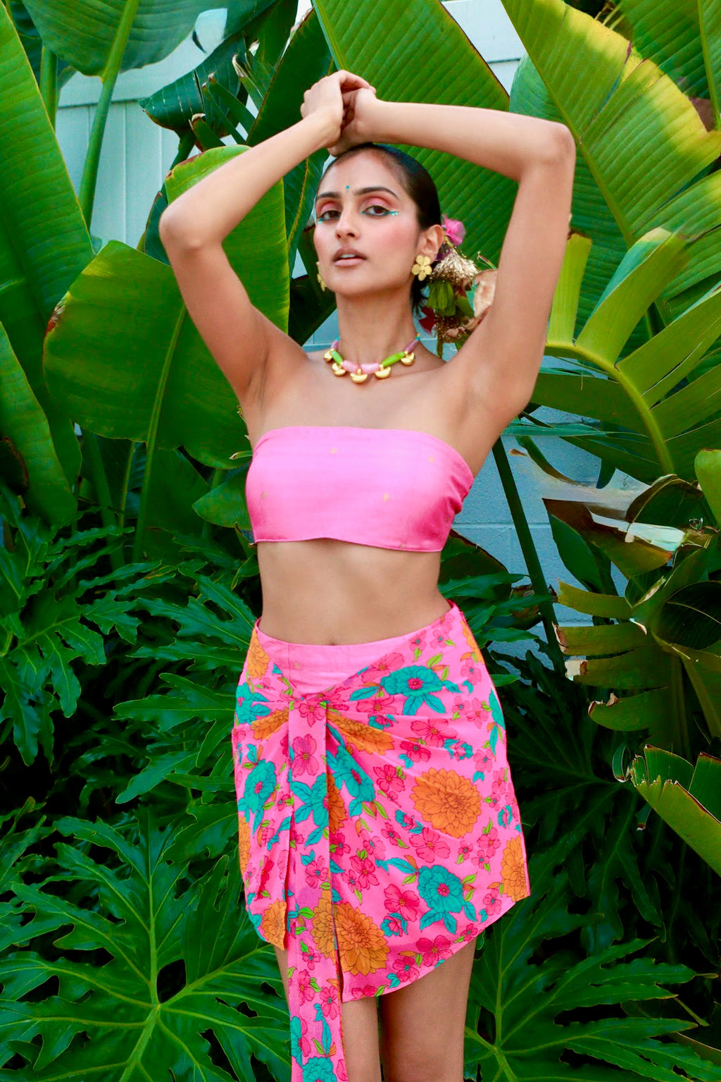 Bloom Strapless Tie Top