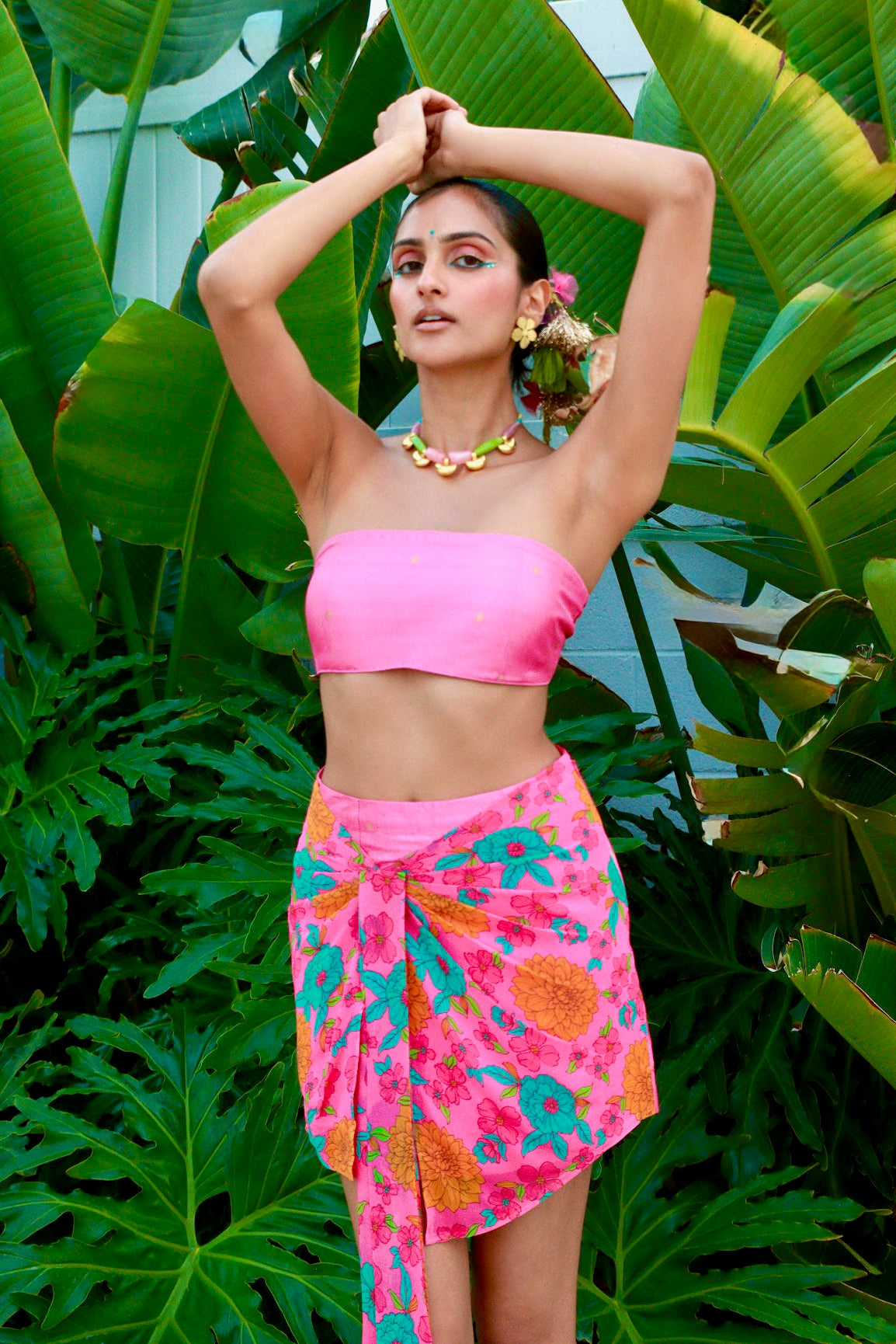 Bloom Strapless Tie Top