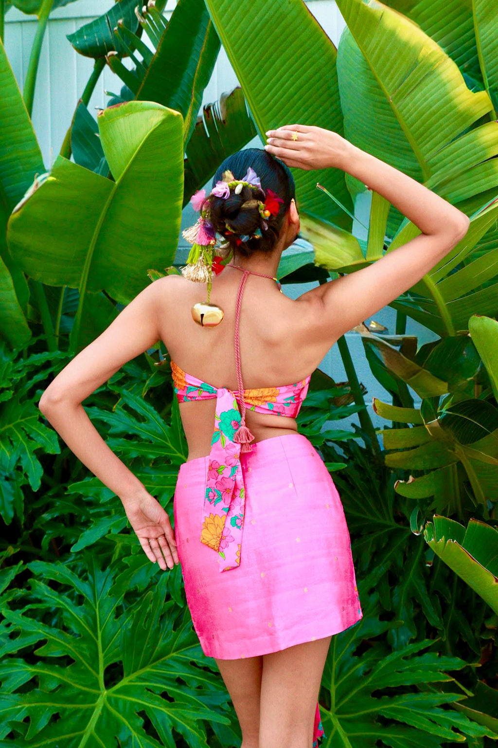 Bloom Strapless Tie Top