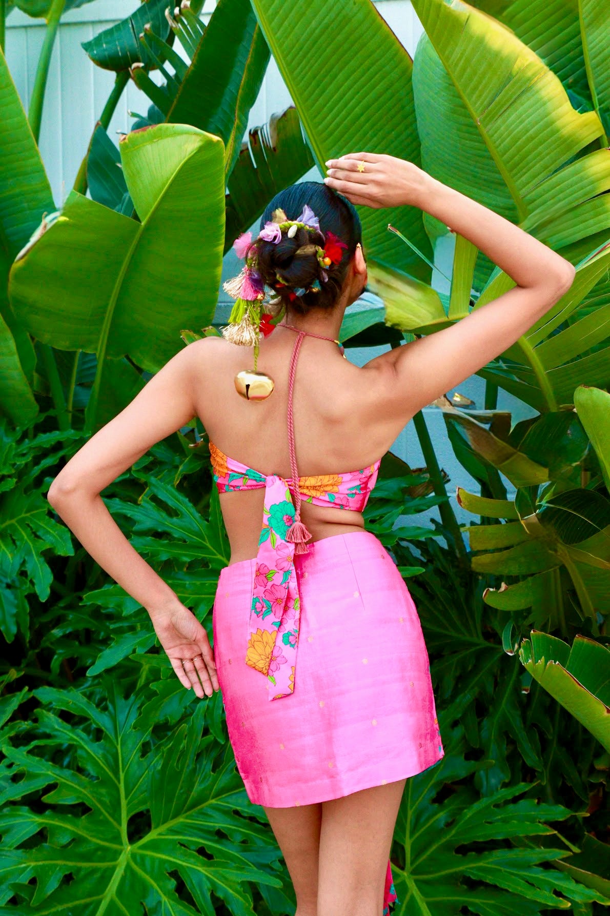 Bloom Strapless Tie Top