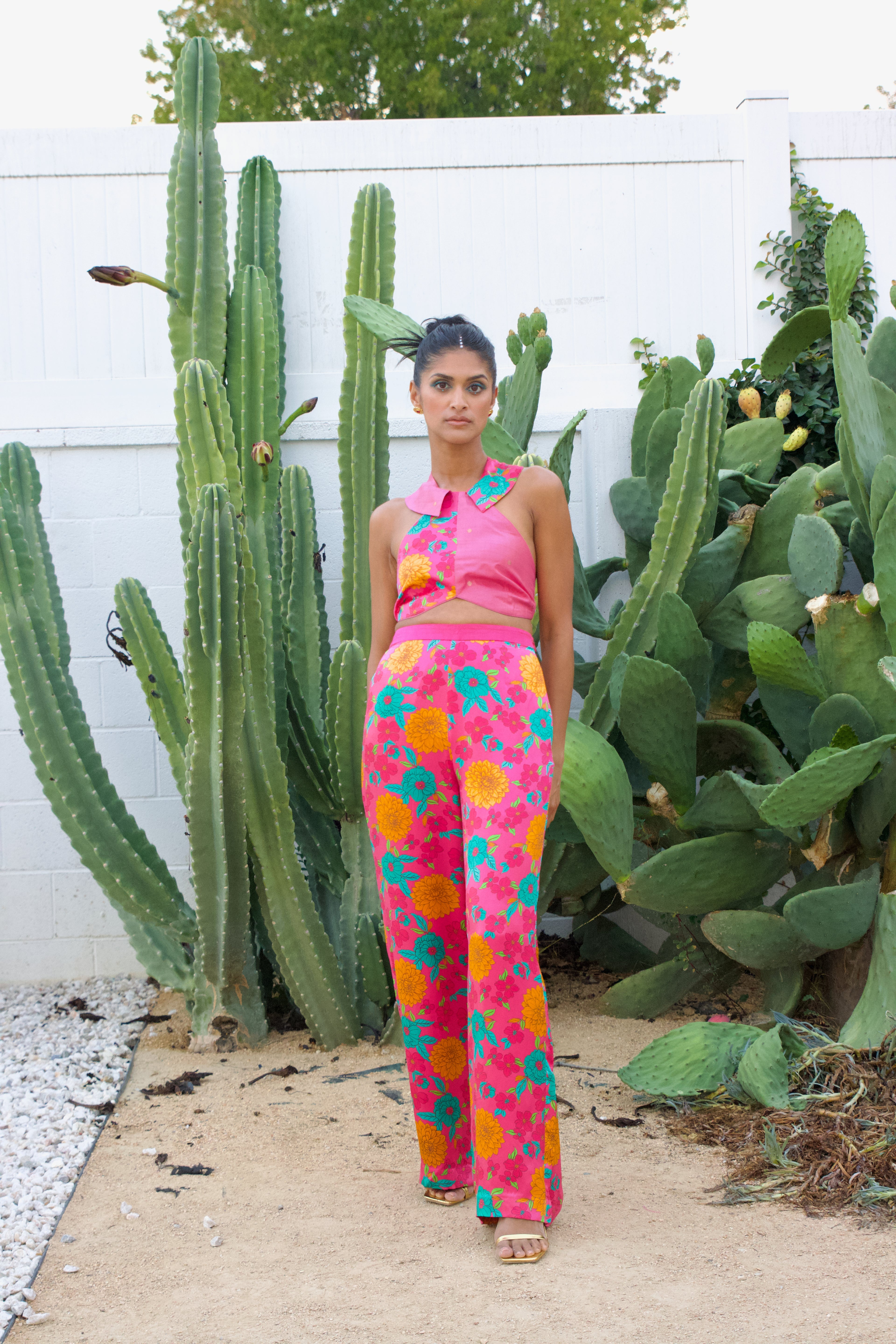 Slesha Bloom  Printed Silk Pant