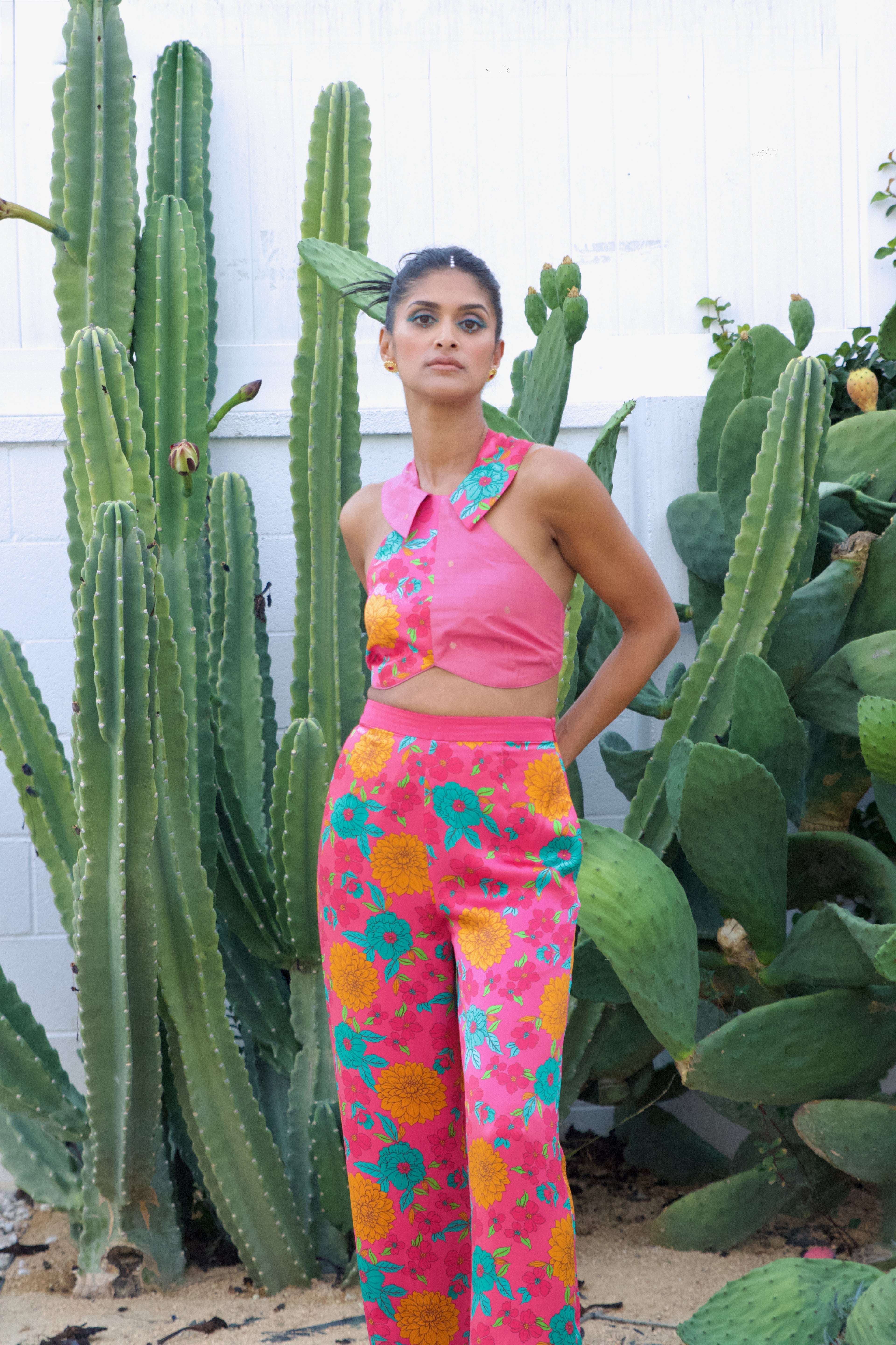 Slesha Bloom  Printed Silk Pant