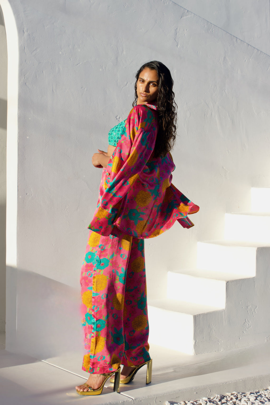 Bloom Silk Button Down