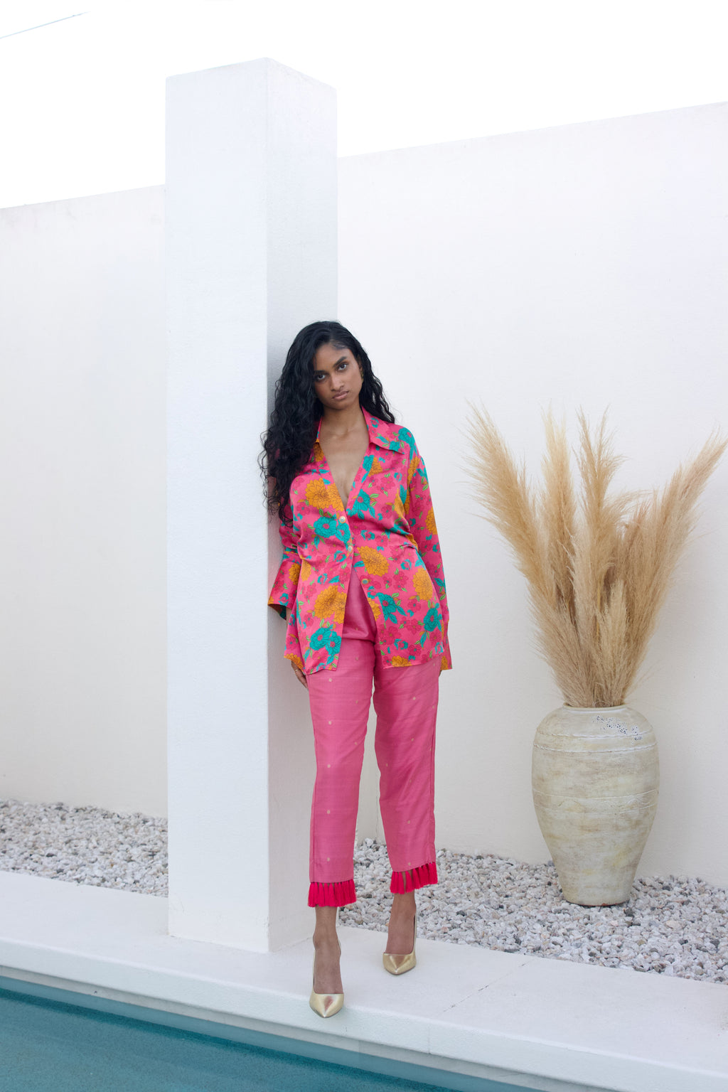 Bloom Silk Button Down