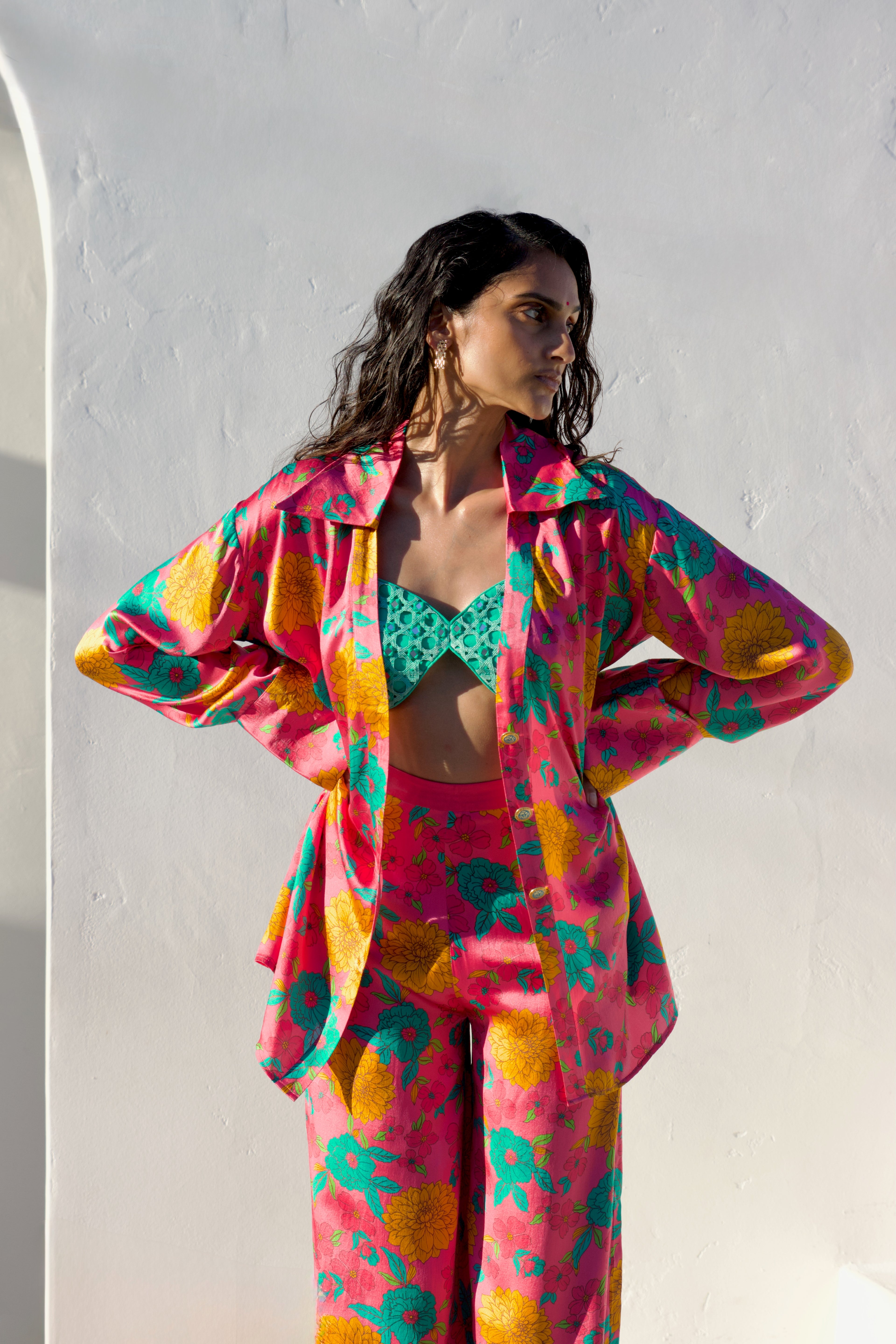 Bloom Silk Button Down